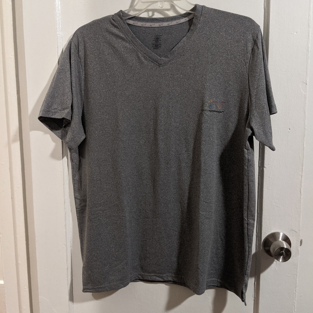 Greg Norman Collection Charcoal V-Neck Tee XL